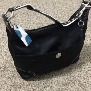 Black & Silver Coach bag